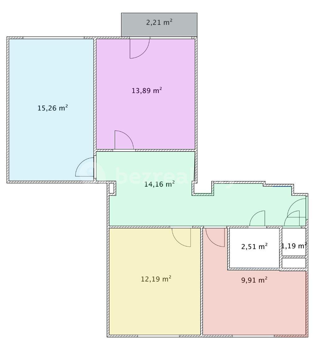 3 bedroom flat for sale, 74 m², Brno, Jihomoravský Region