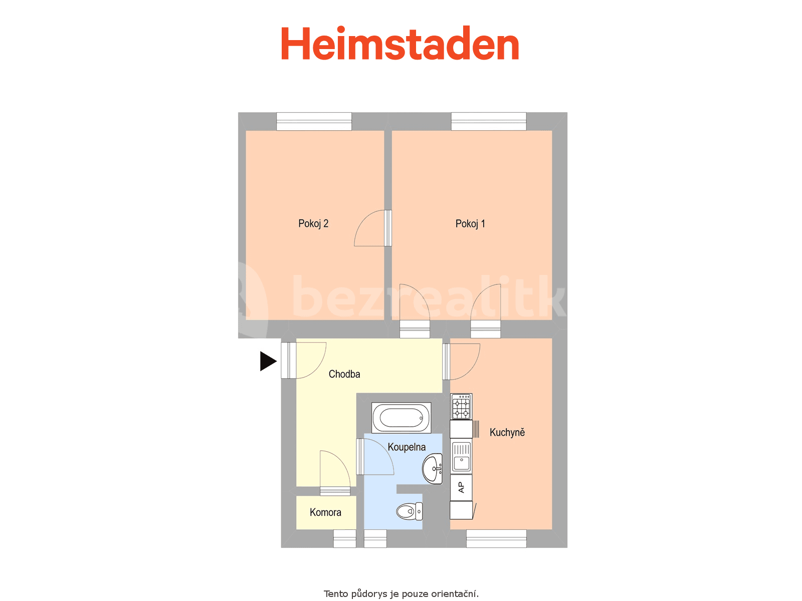 2 bedroom flat to rent, 58 m², Jana Nerudy, Hlučín, Moravskoslezský Region