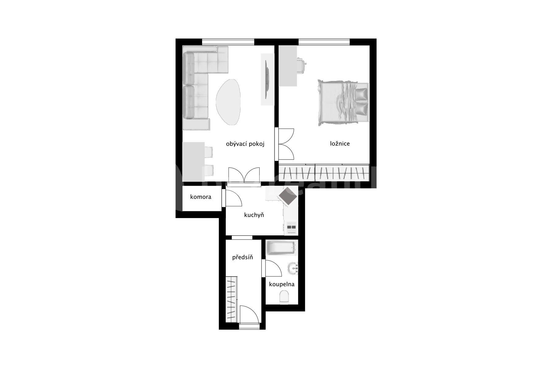 2 bedroom flat for sale, 61 m², Křižíkova, Prague, Prague