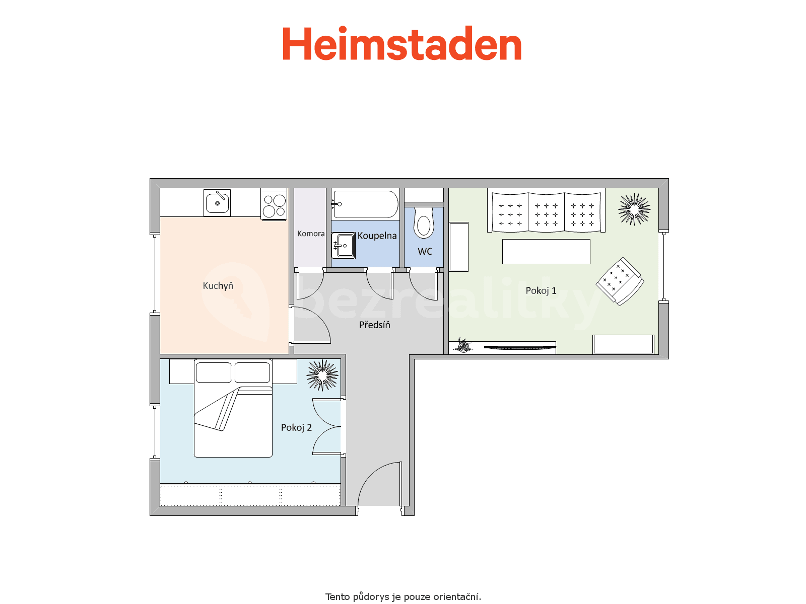 2 bedroom flat to rent, 54 m², Národní třída, Havířov, Moravskoslezský Region