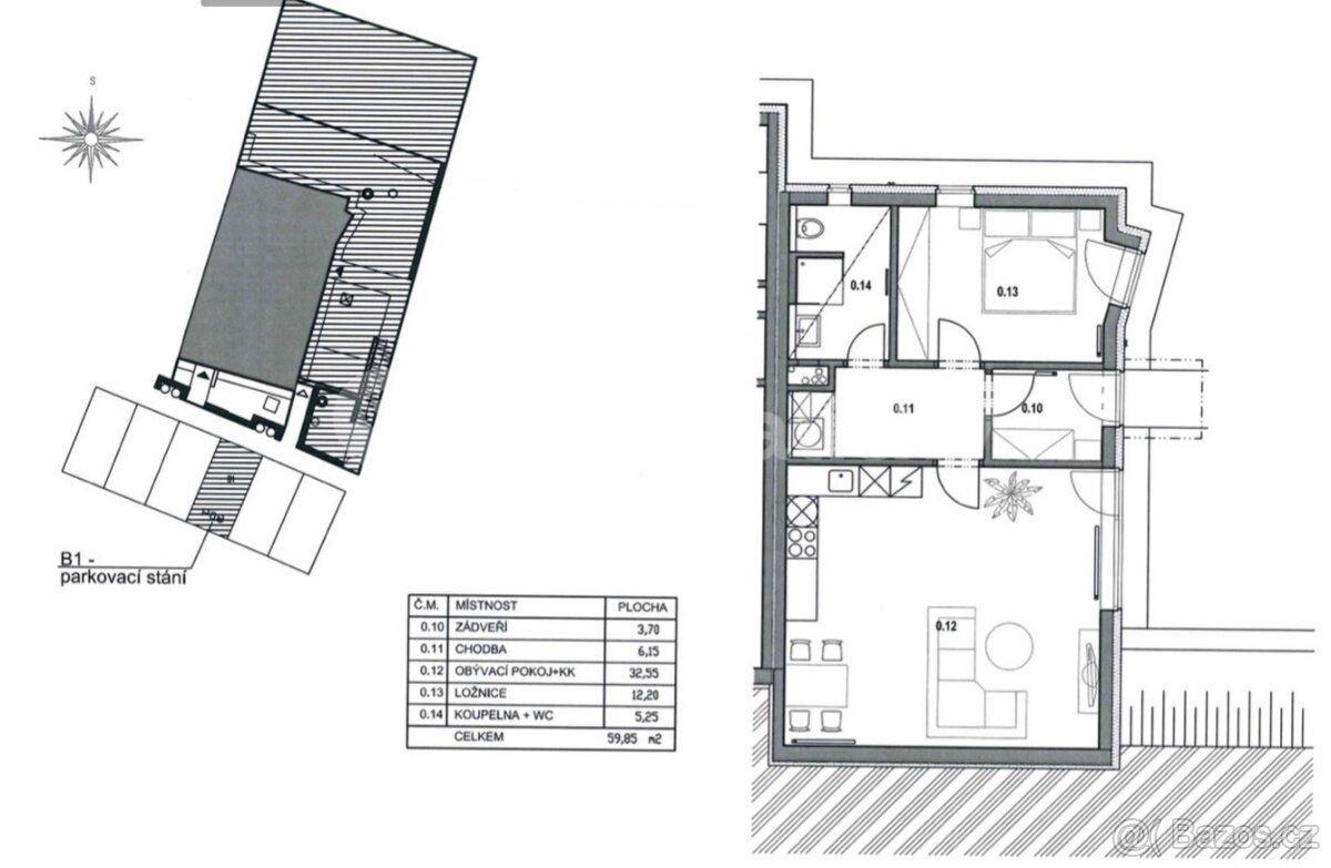 1 bedroom with open-plan kitchen flat for sale, 62 m², Plavínová, Říčany, Středočeský Region