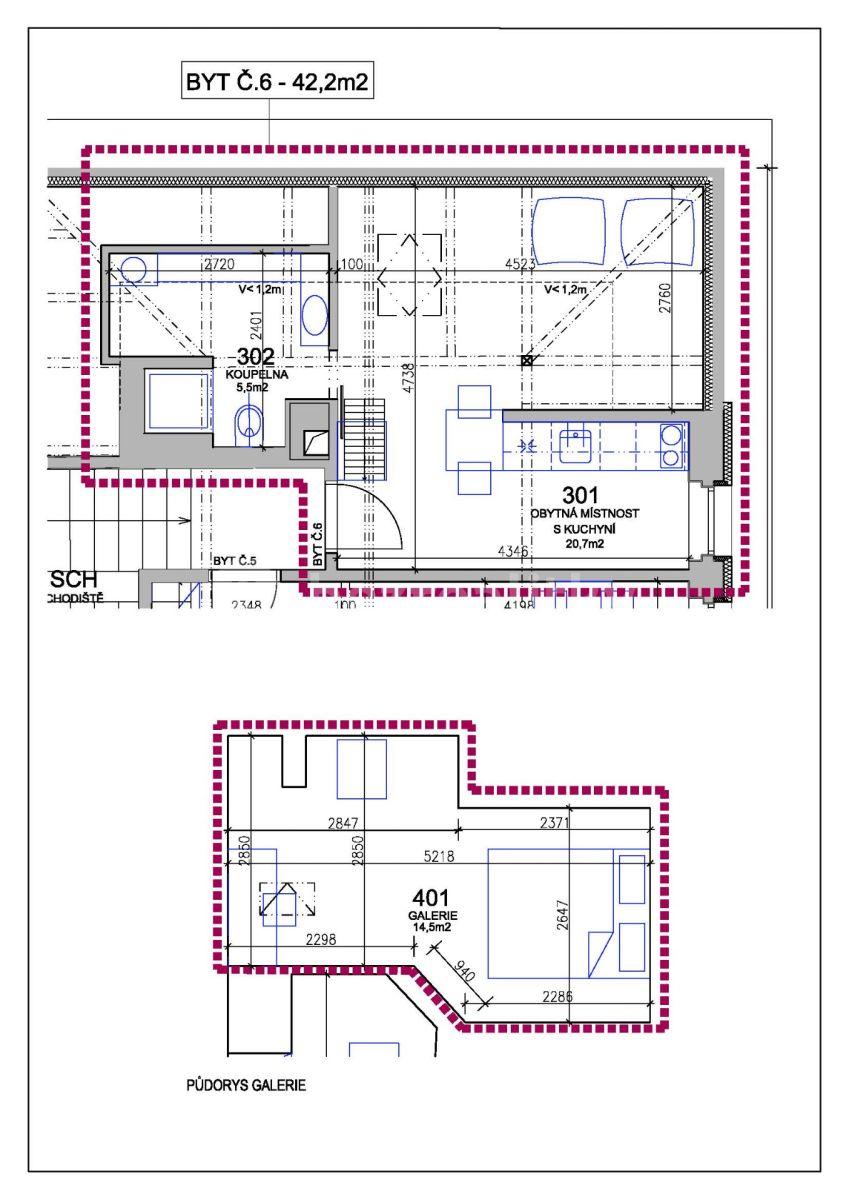 1 bedroom with open-plan kitchen flat to rent, 42 m², Josefův Důl, Liberecký Region