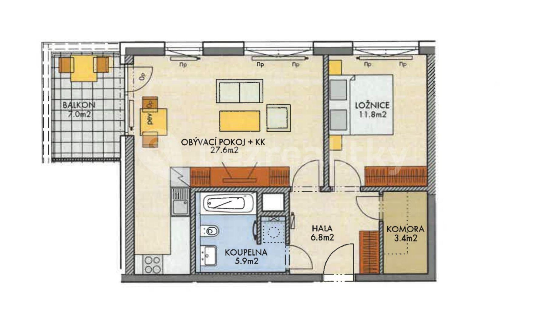 1 bedroom with open-plan kitchen flat for sale, 59 m², Kardausova, Prague, Prague