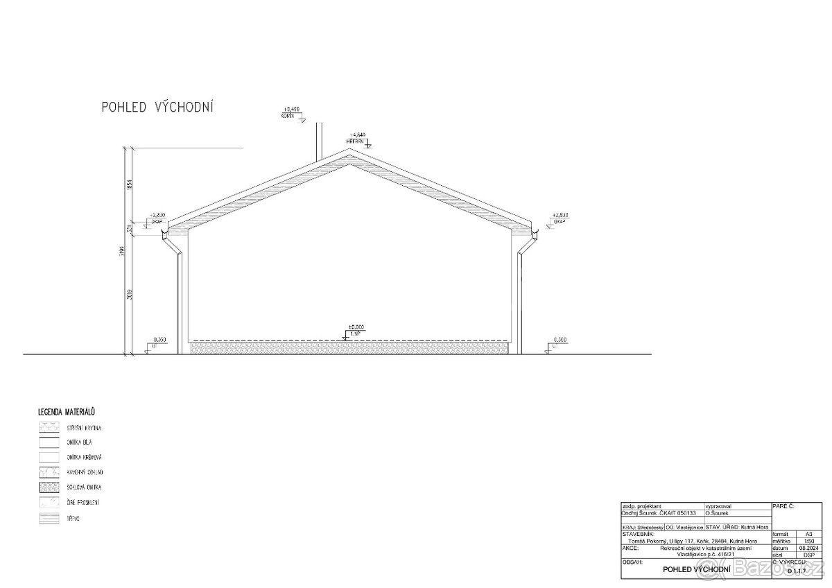 plot for sale, 474 m², Vlastějovice, Středočeský Region