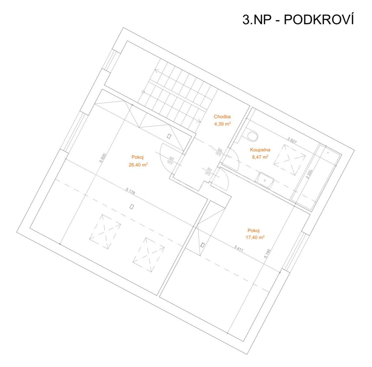 3 bedroom with open-plan kitchen flat to rent, 111 m², Otakara Johna, Mělník, Středočeský Region