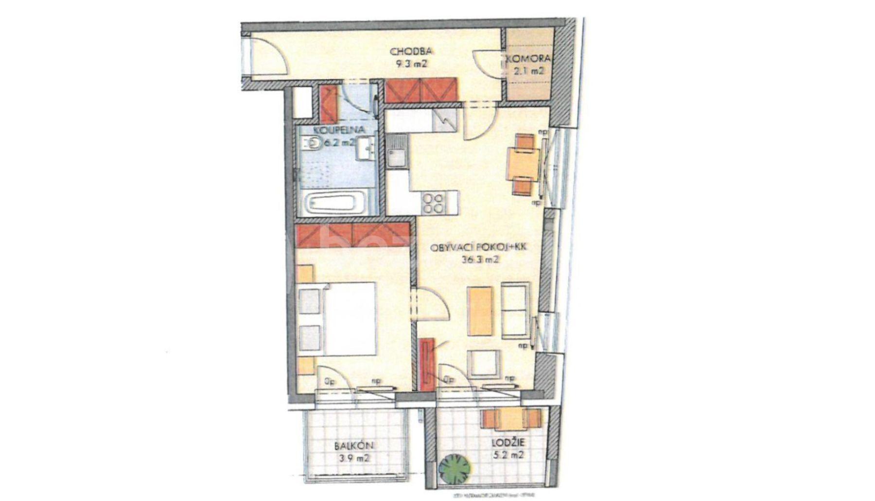 1 bedroom with open-plan kitchen flat for sale, 57 m², Makedonská, Prague, Prague