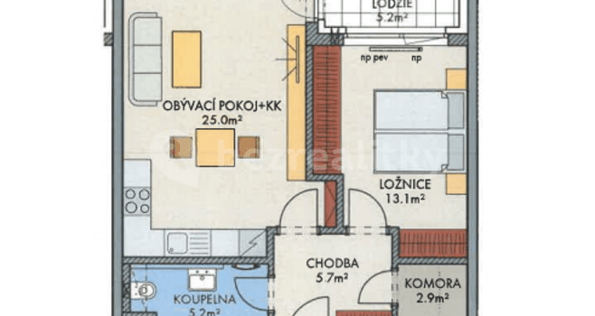 1 bedroom with open-plan kitchen flat for sale, 60 m², Drnovská, Prague, Prague