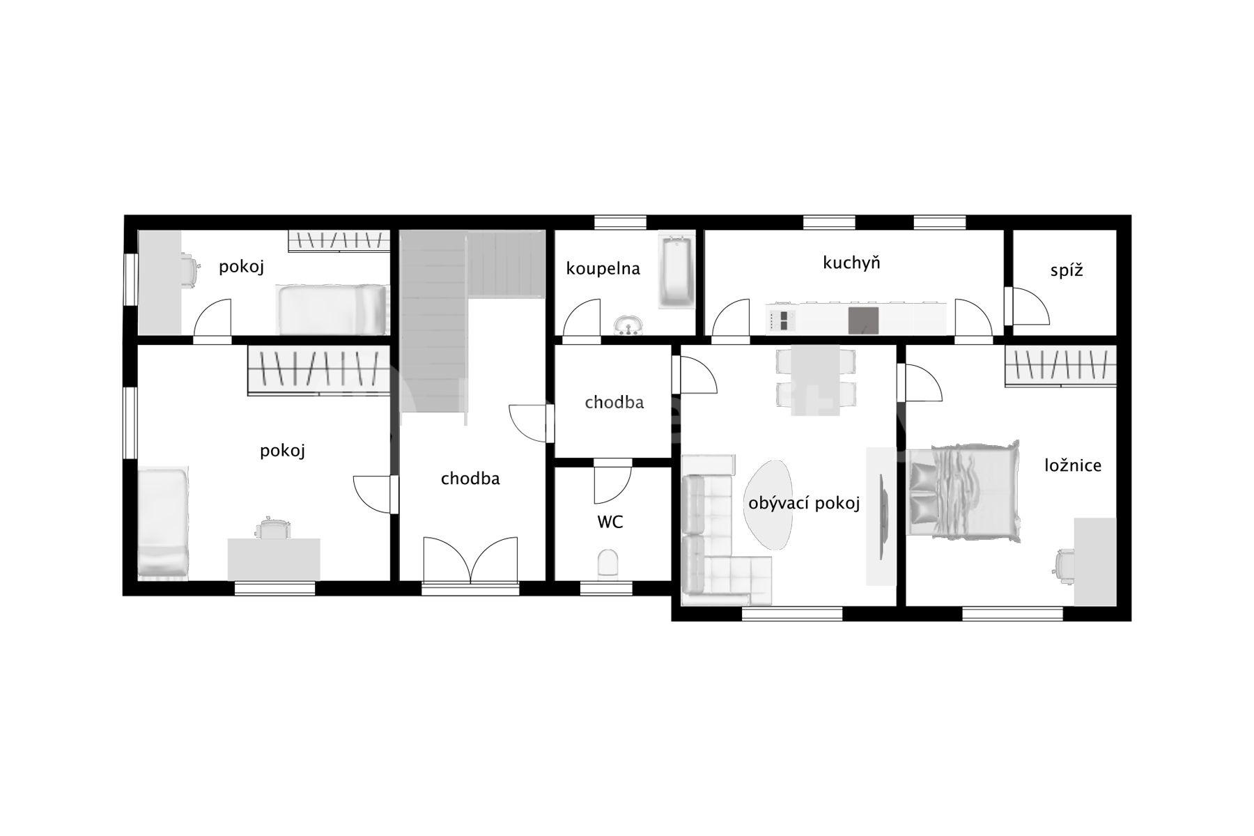 house for sale, 227 m², Husova, Uhlířské Janovice, Středočeský Region