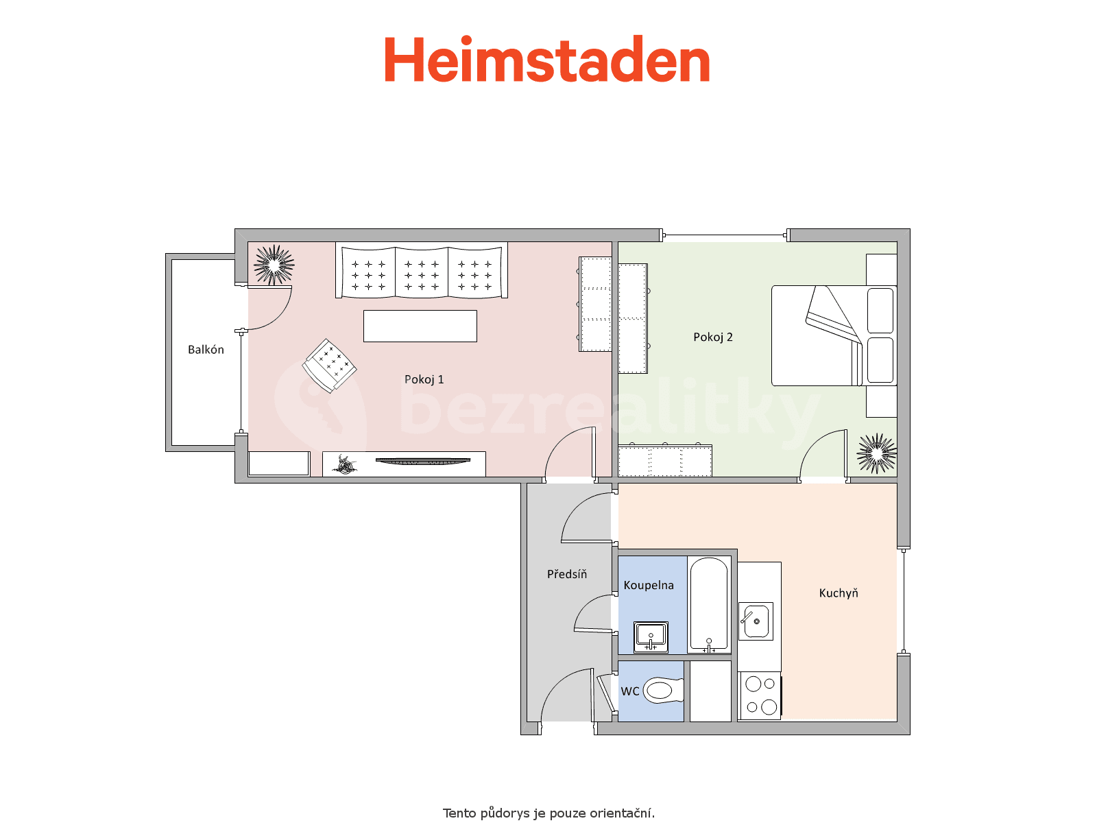 2 bedroom flat to rent, 52 m², Dlouhá třída, Havířov, Moravskoslezský Region