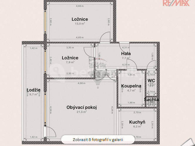 2 bedroom with open-plan kitchen flat to rent, 56 m², Škábova, Prague, Prague