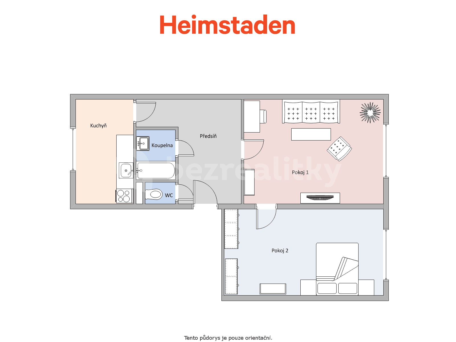 2 bedroom flat to rent, 54 m², Mánesova, Havířov, Moravskoslezský Region