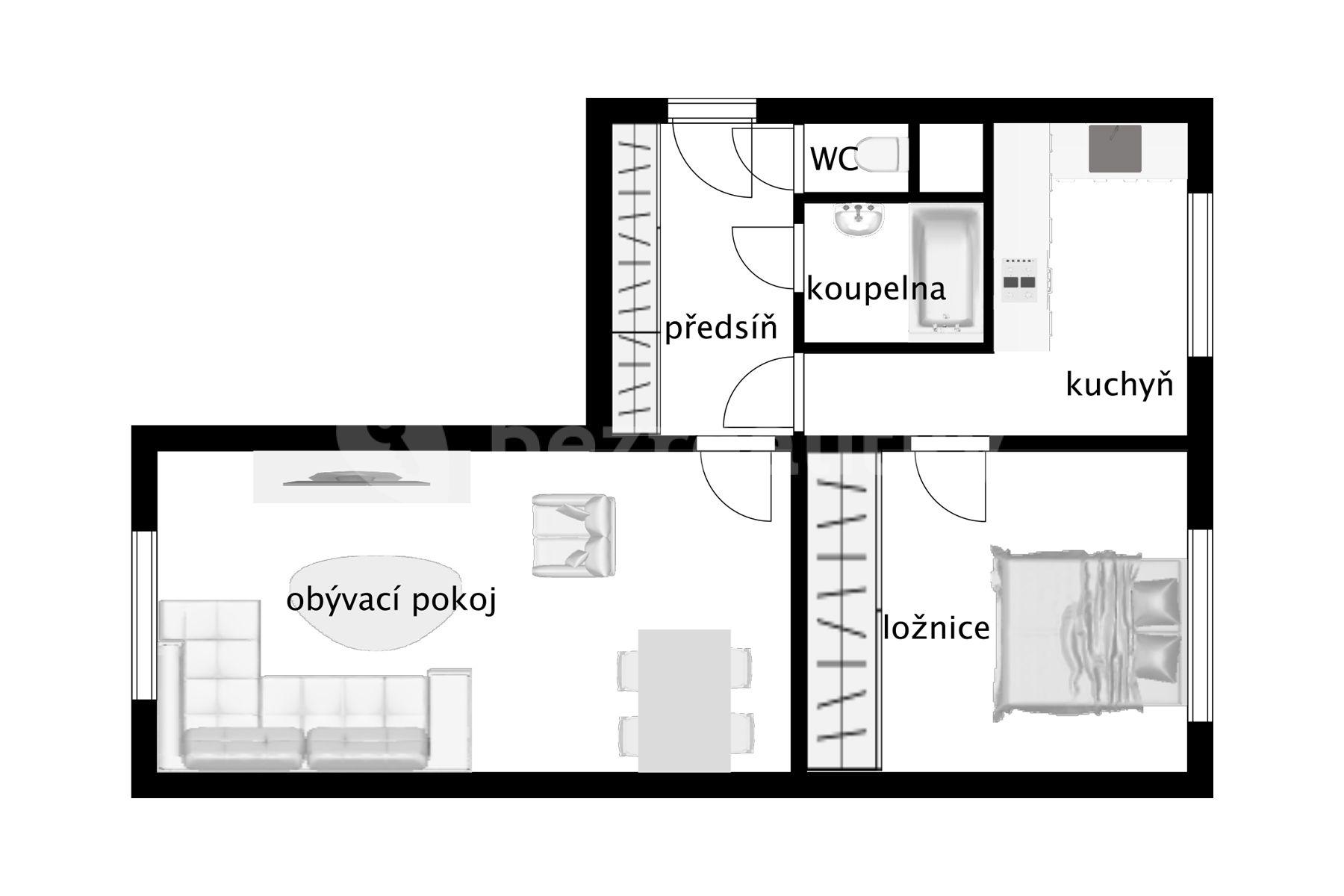 2 bedroom flat for sale, 56 m², K Lučinám, Prague, Prague