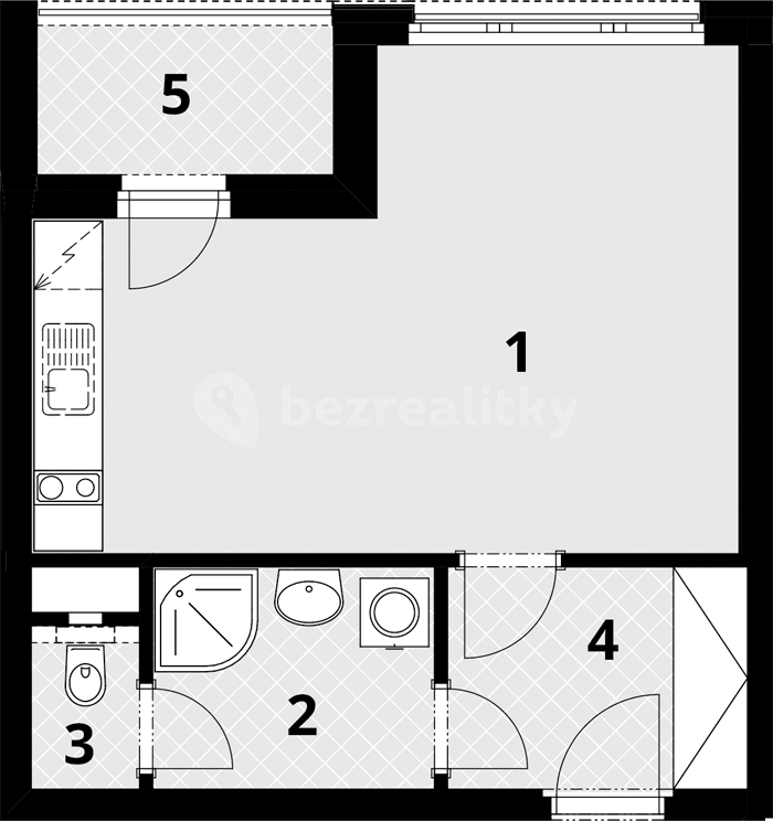 Studio flat for sale, 40 m², Patočkova, Prague, Prague