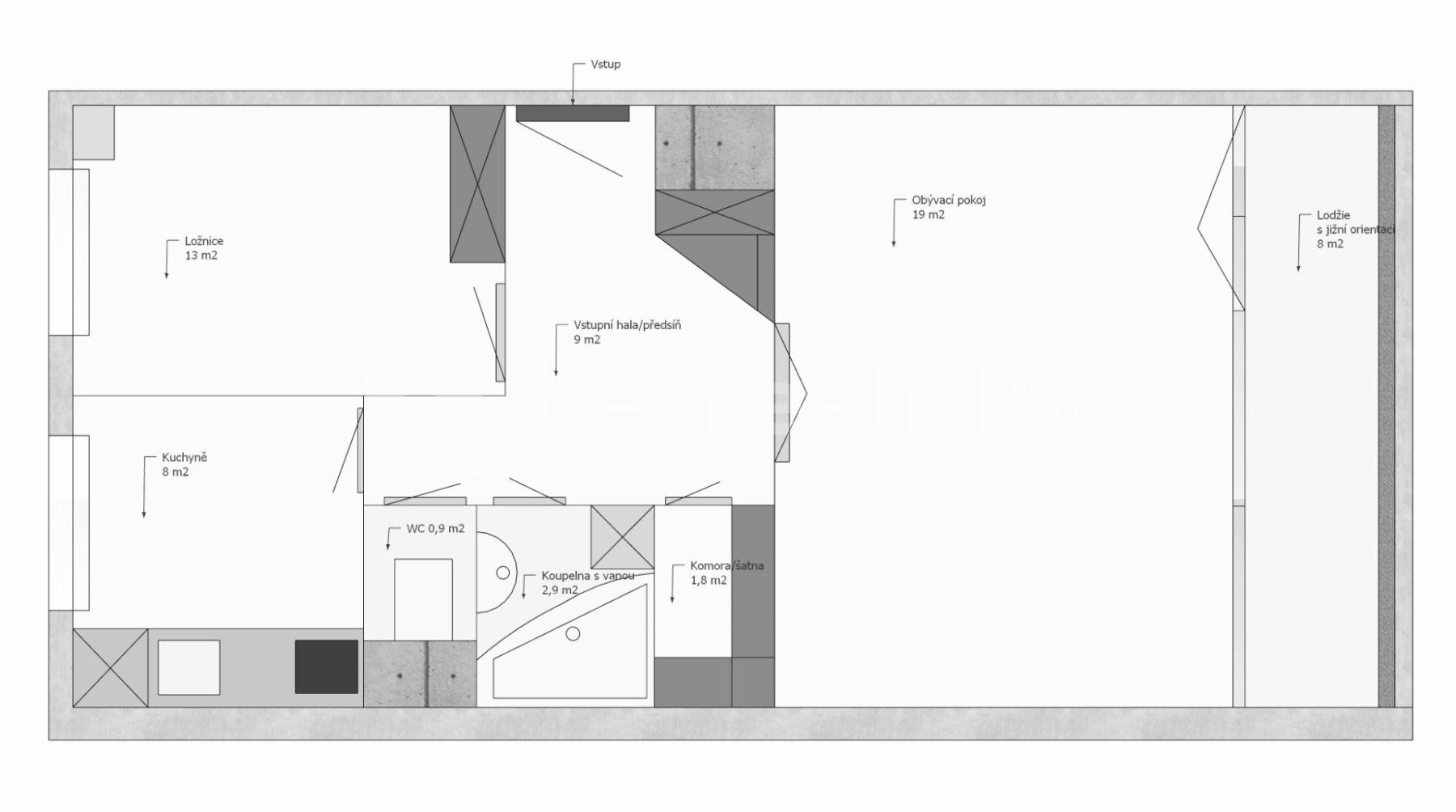 2 bedroom flat for sale, 64 m², Okořská, Prague, Prague