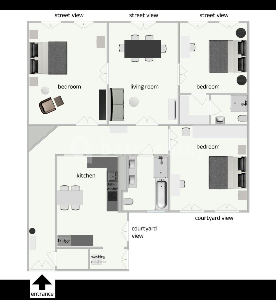 4 bedroom flat to rent, 136 m², Betlémská, Prague, Prague