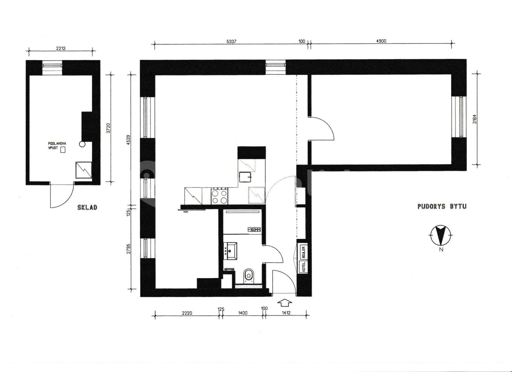 2 bedroom with open-plan kitchen flat for sale, 66 m², ČSA, Abertamy, Karlovarský Region