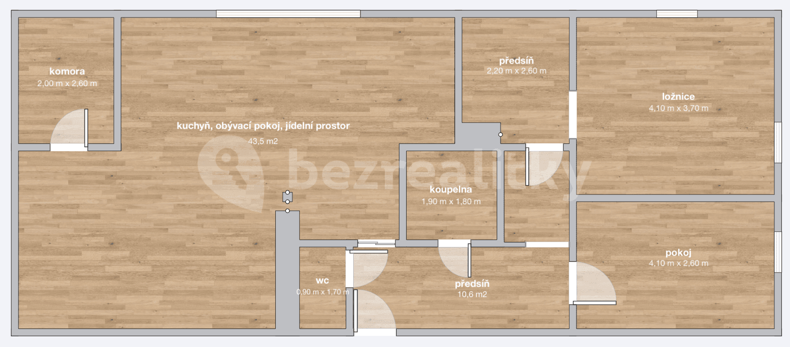 2 bedroom with open-plan kitchen flat for sale, 100 m², T. G. Masaryka, Horoměřice, Středočeský Region