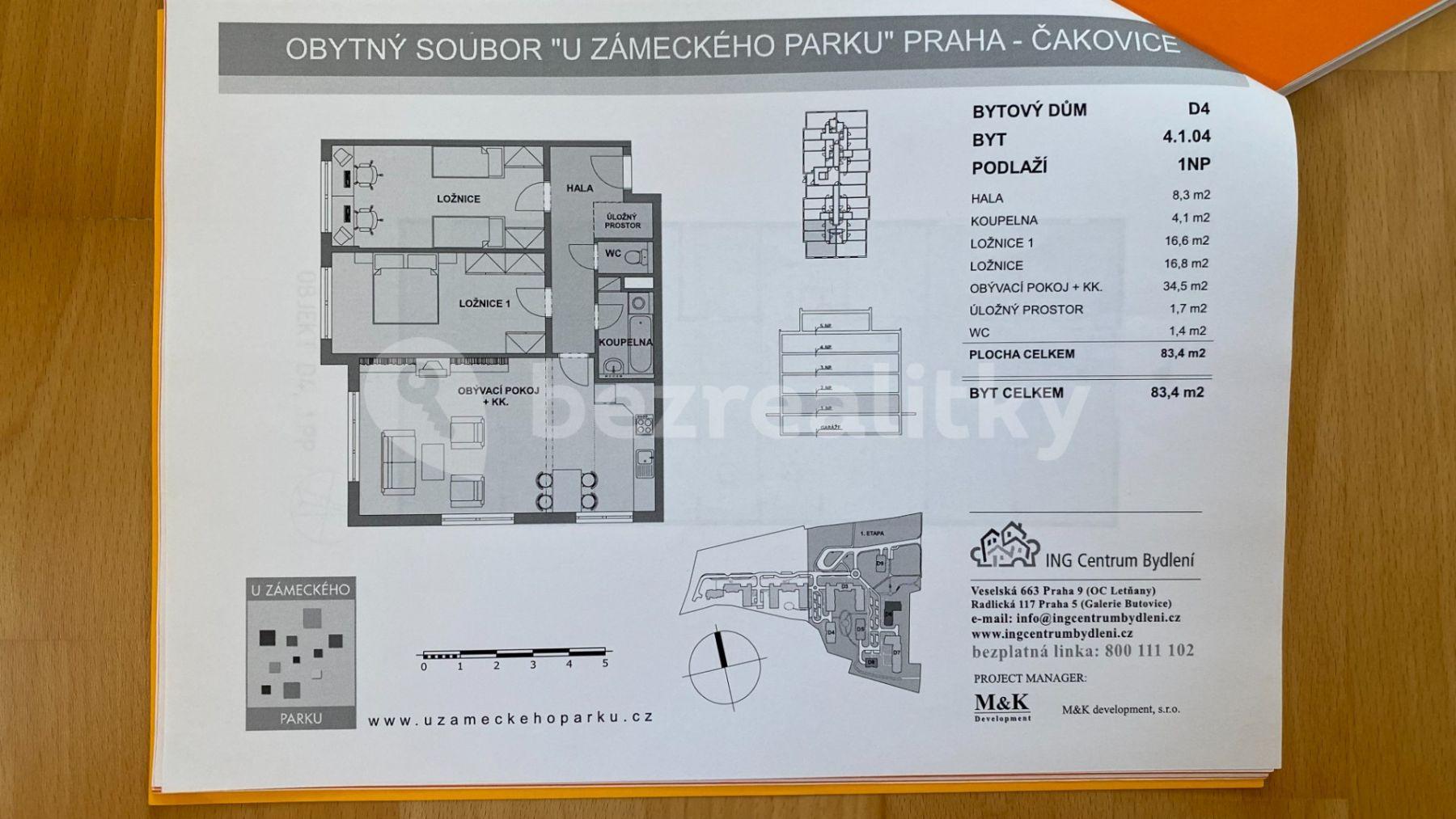 2 bedroom with open-plan kitchen flat for sale, 83 m², Hakenova, Prague, Prague