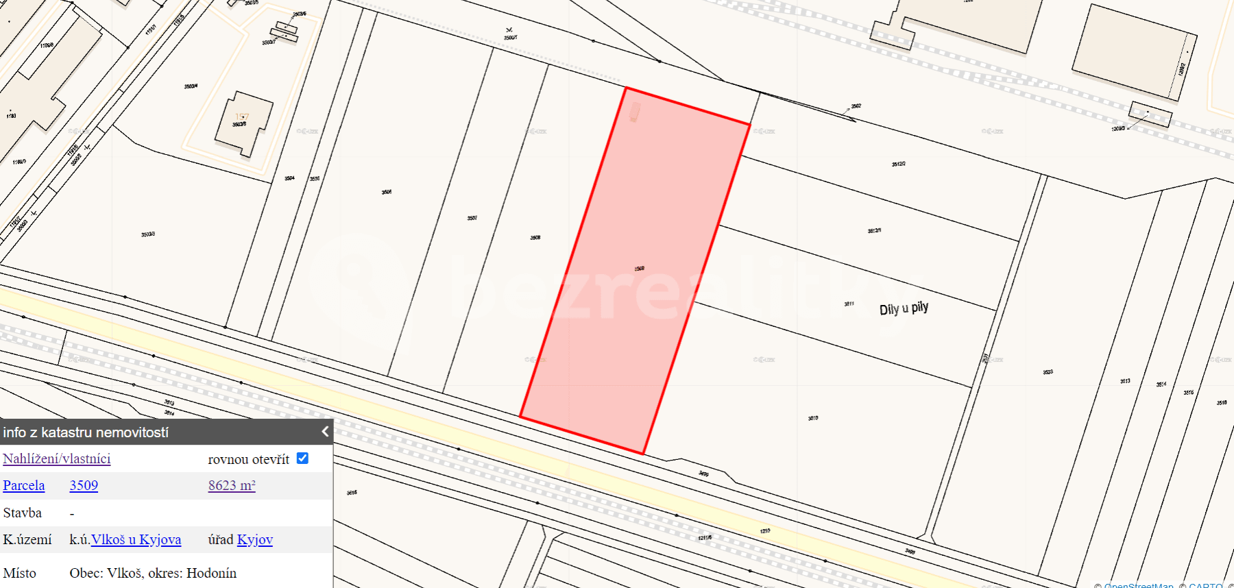 plot for sale, 14,033 m², Vlkoš, Jihomoravský Region