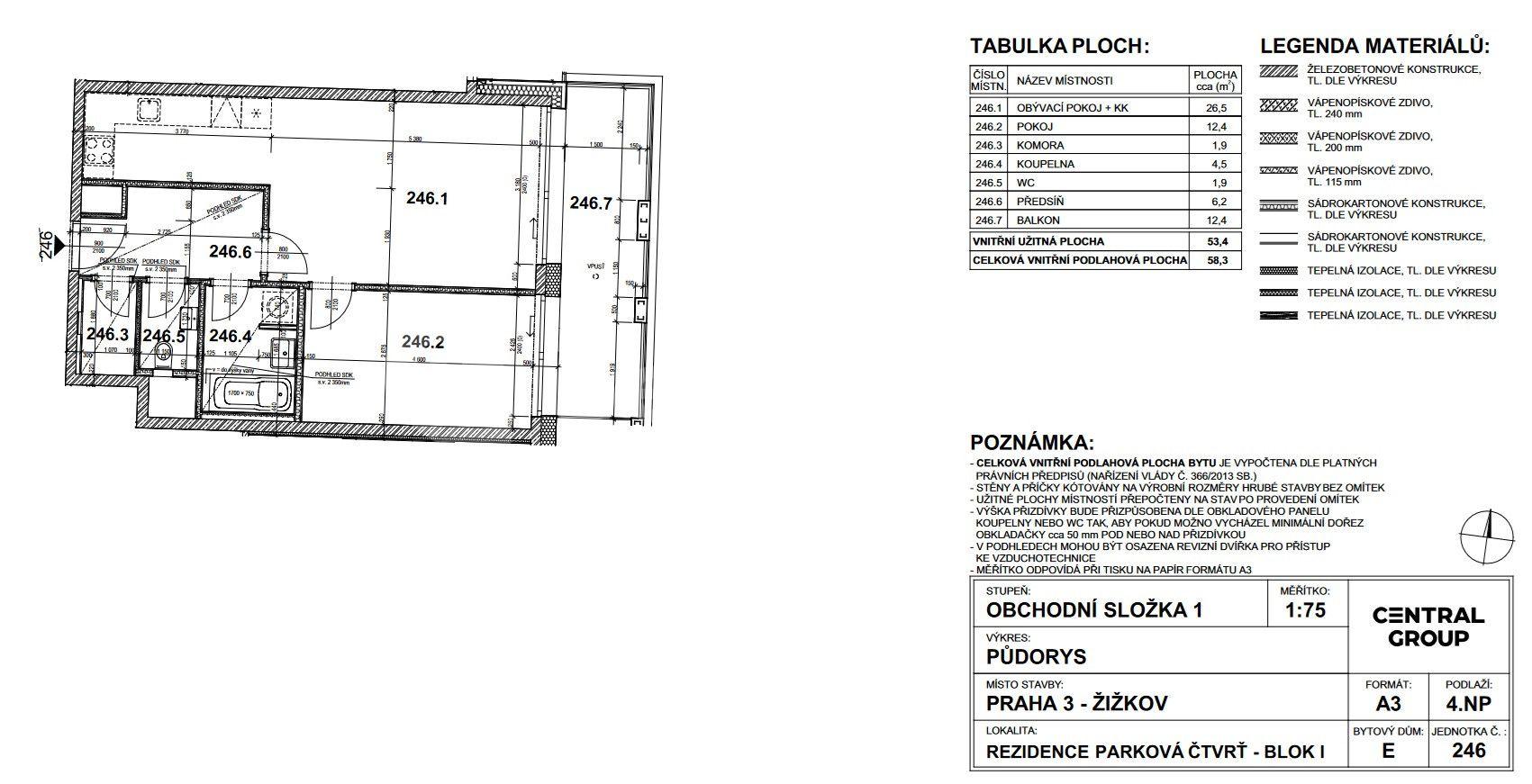 1 bedroom with open-plan kitchen flat to rent, 54 m², Šrámkové, Prague, Prague