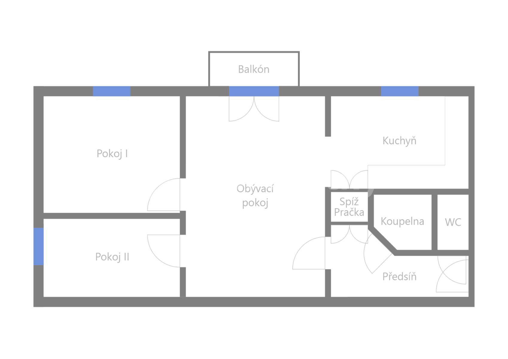 2 bedroom with open-plan kitchen flat to rent, 69 m², Kubišova, Nehvizdy, Středočeský Region