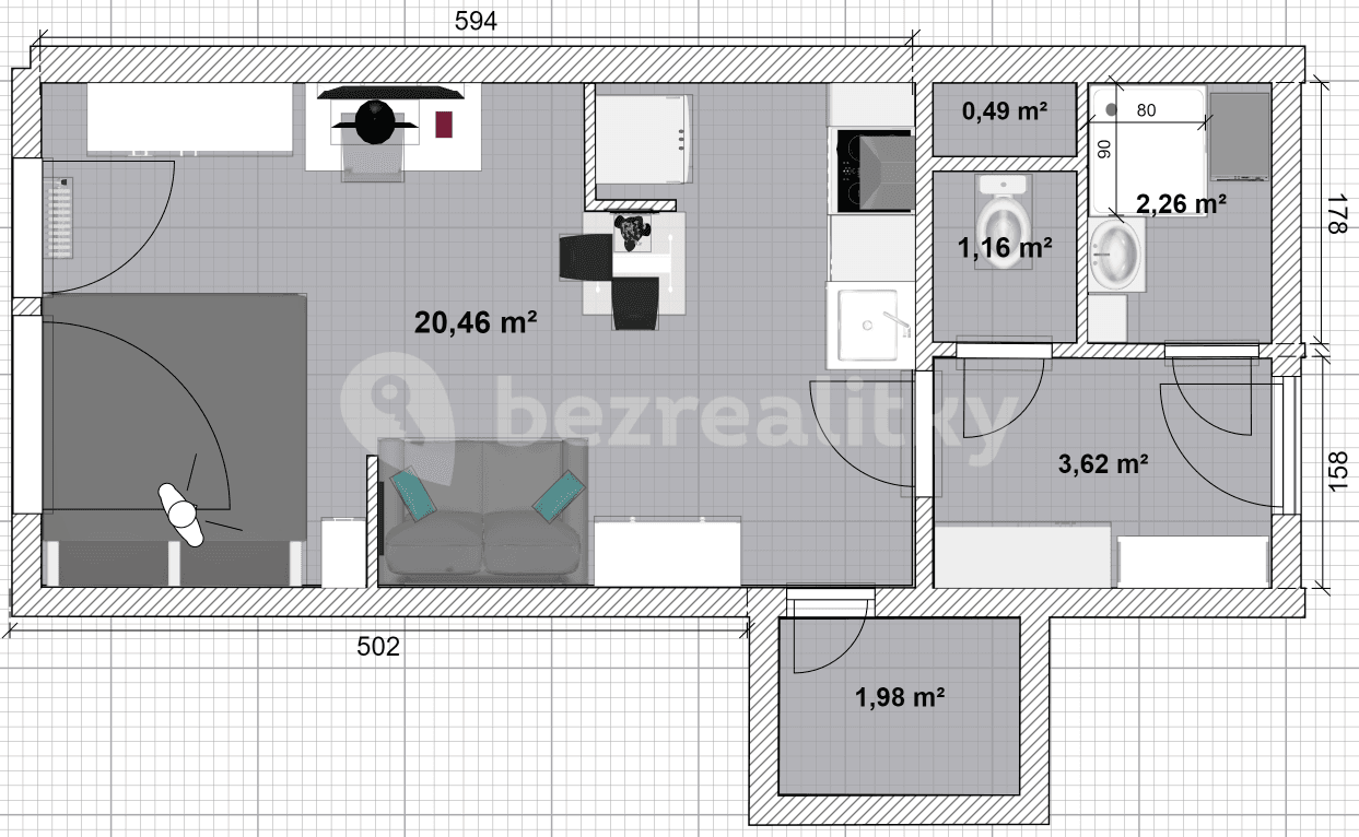 Studio flat to rent, 30 m², Pod Lysinami, Prague, Prague