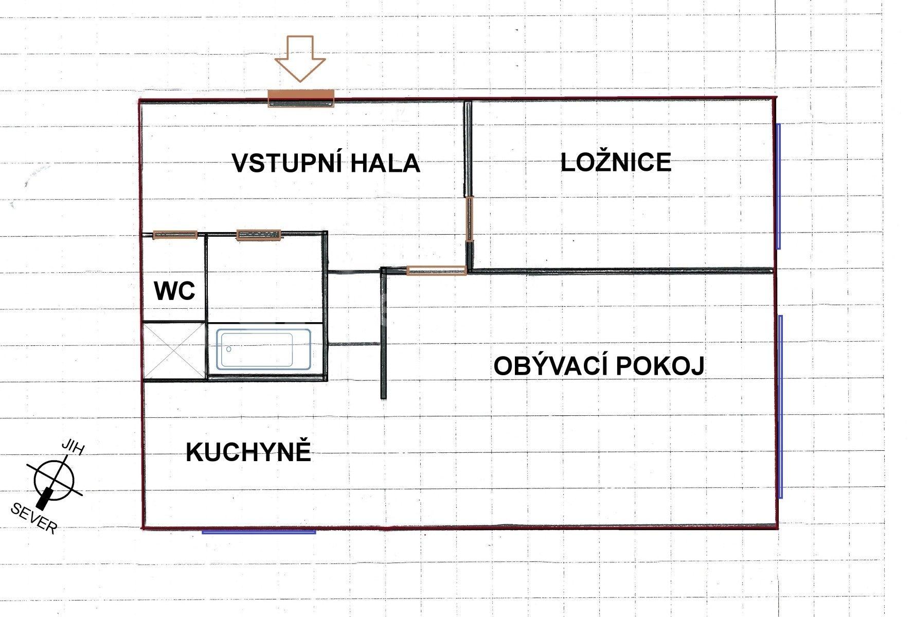 1 bedroom with open-plan kitchen flat to rent, 50 m², U Krbu, Prague, Prague