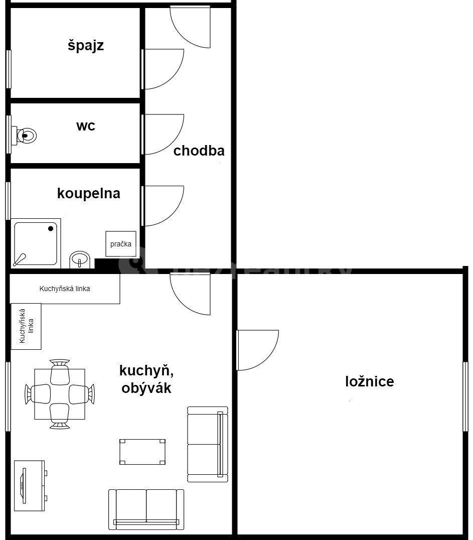 1 bedroom with open-plan kitchen flat to rent, 65 m², Dolní Dvořiště, Jihočeský Region