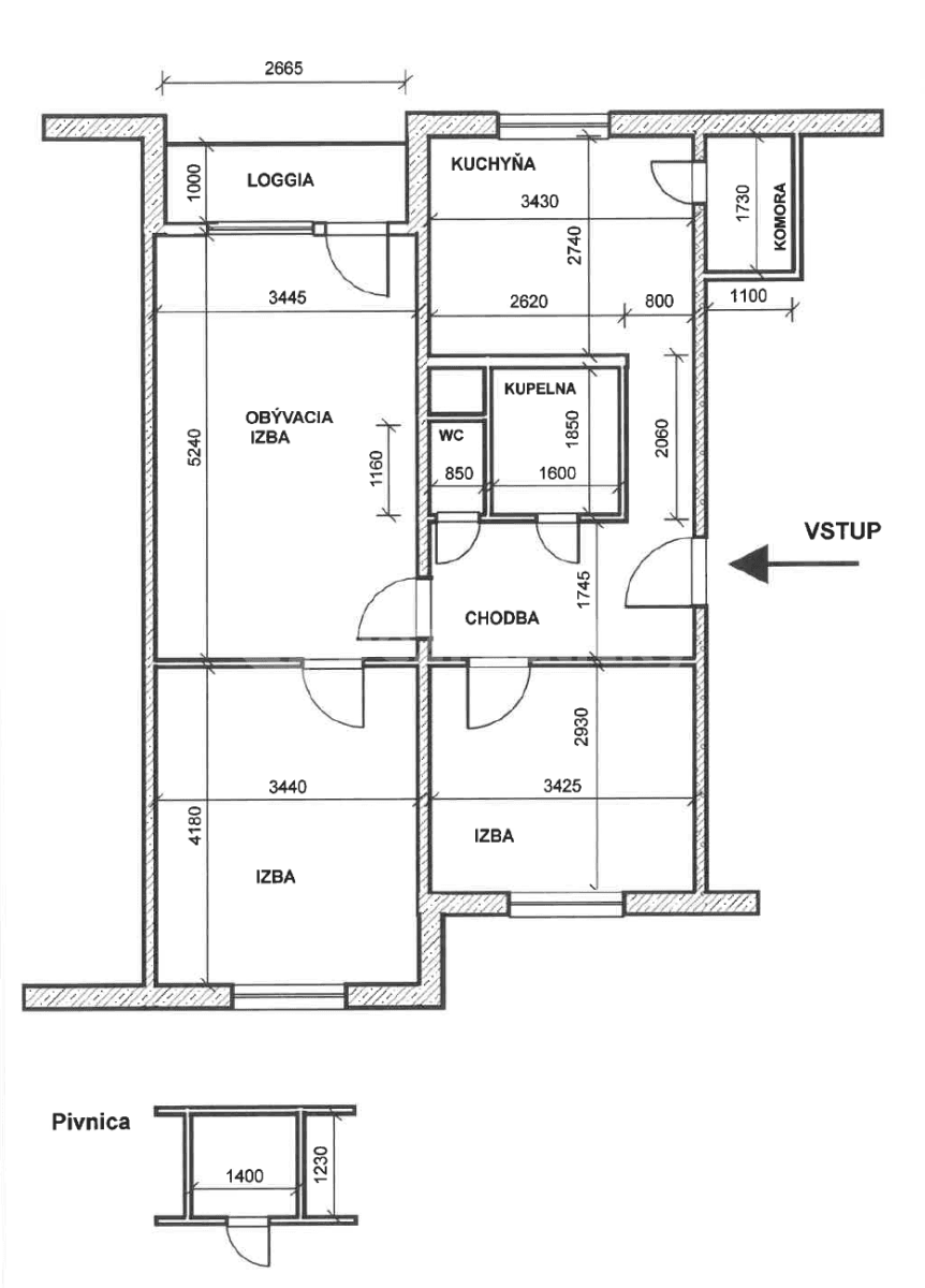 3 bedroom flat for sale, 67 m², Východná, Trenčín, Trenčiansky Region