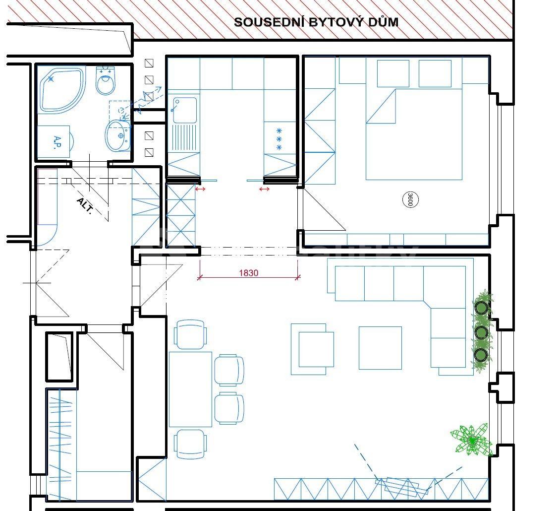 1 bedroom with open-plan kitchen flat to rent, 62 m², Československé armády, Prague, Prague