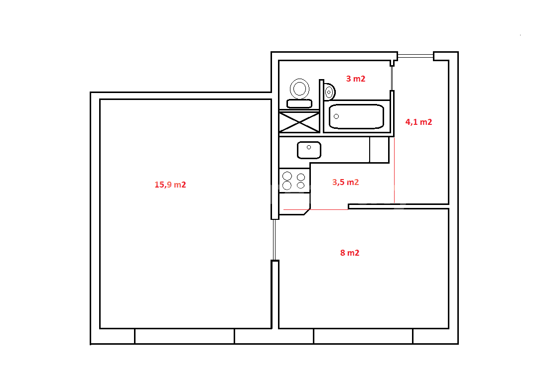 1 bedroom flat for sale, 41 m², Zdislavická, Prague, Prague