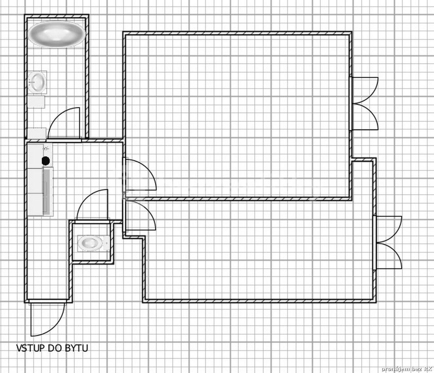 2 bedroom flat to rent, 51 m², U Hranic, Prague, Prague