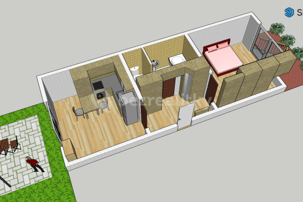 1 bedroom with open-plan kitchen flat to rent, 45 m², Markupova, Praha