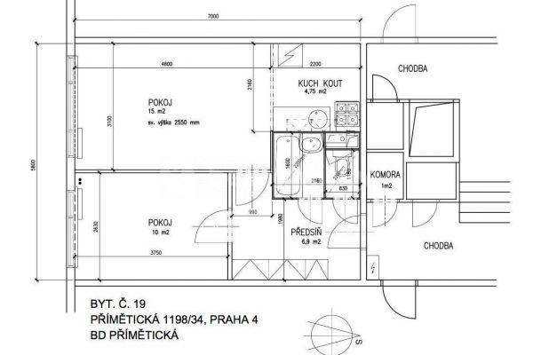 1 bedroom with open-plan kitchen flat to rent, 41 m², Přímětická, Hlavní město Praha