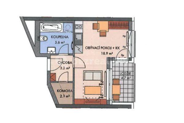 Studio flat to rent, 31 m², Baarové, Praha