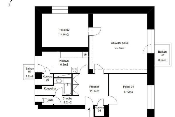 3 bedroom flat for sale, 91 m², Pod Nemocnicí, Hranice