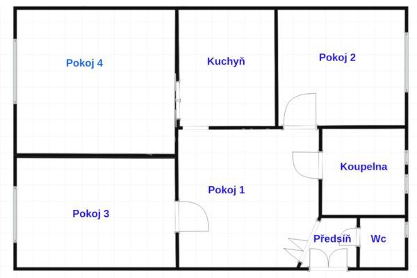 4 bedroom flat for sale, 90 m², Slezská, Praha